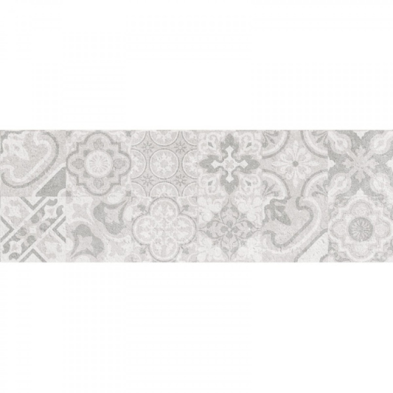 Cartago Decorado Medina Gris 25×75   Ματ διακοσμητικό πλακάκι λευκής μάζας σε γκρι απόχρωση